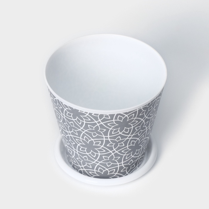 Горшок для цветов Доляна «Кракле», 800 мл, цвет серый