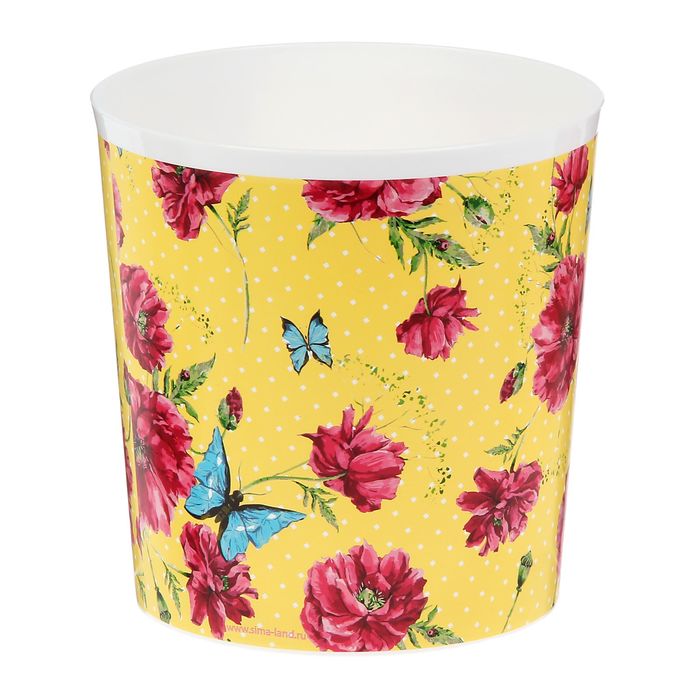 Кашпо «Цветы и бабочки», 1.6 л