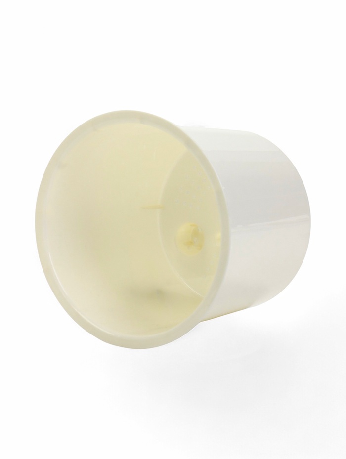 Кашпо для цветов Genius, 2.5 л, d=15.7 см, h=15.6 см, пластиковое, со вставкой, бежевое