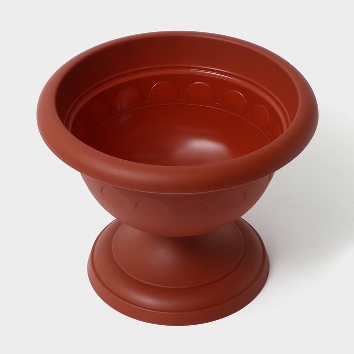 Вазон для цветов «Колывань», 5.3 л, d=30 см, h=24 см, терракотовый