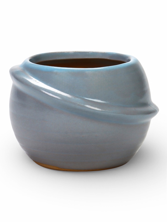 Декоративный горшок для цветов «Сатурн», 6×8.8×8.5 см, керамический, голубой, Greengo