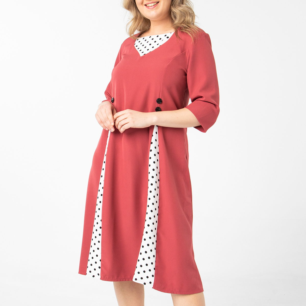 ст. цена2200руб.! Платье, текстиль, коралловый