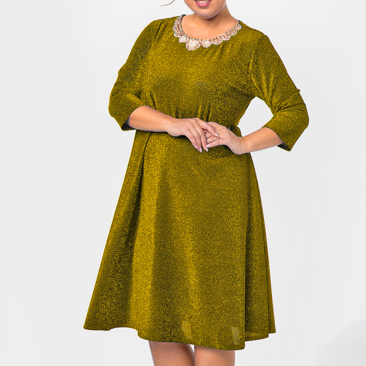 ст. цена2200руб.! Платье, текстиль, золотой