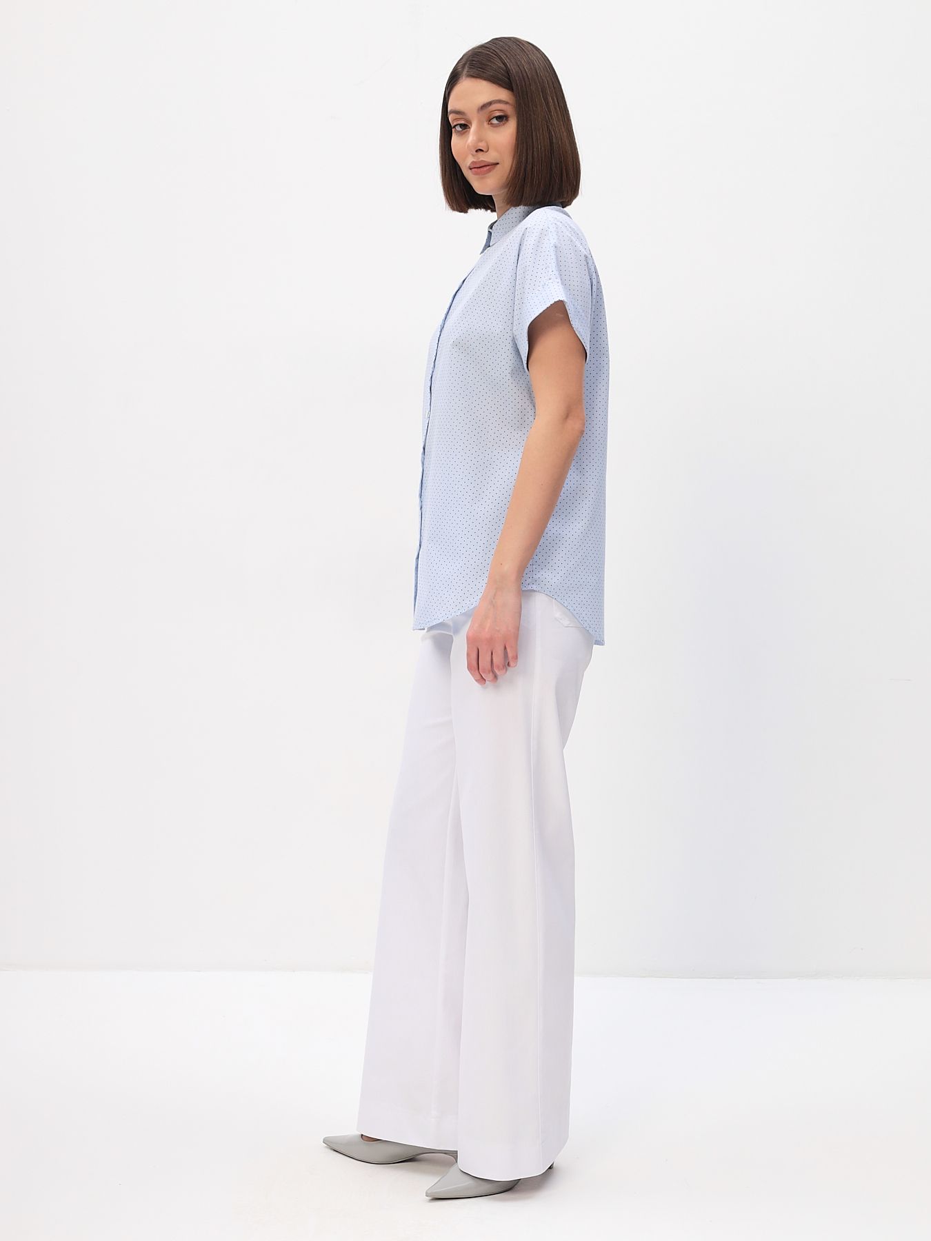 Блузка женская кор. рук. T-lab TL-B-042-2004-голубой