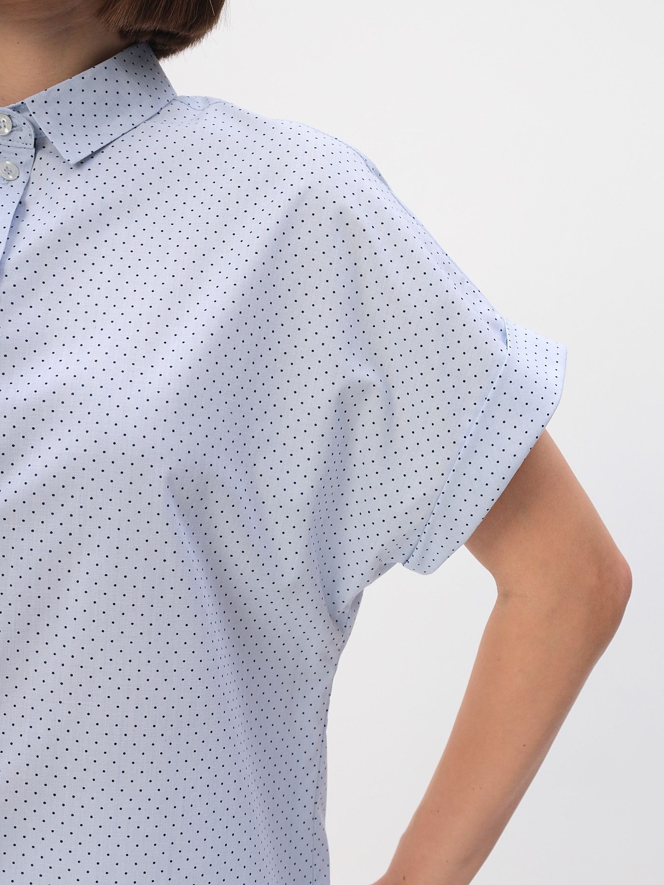 Блузка женская кор. рук. T-lab TL-B-042-2004-голубой