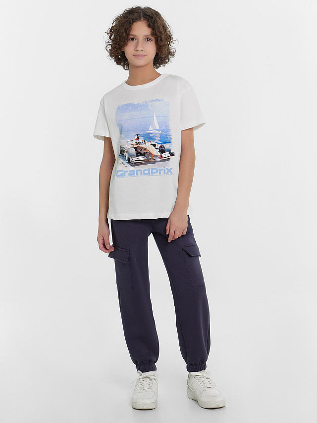 Брюки карго для мальчиков серые