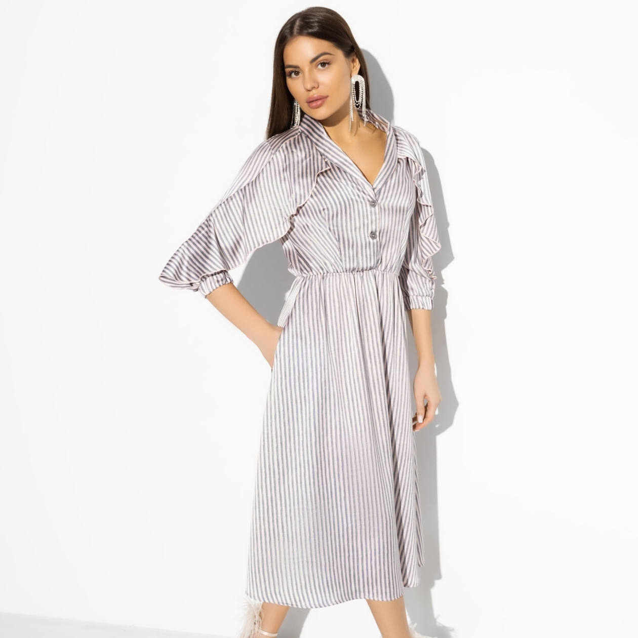 СТ. ЦЕНА 1990 руб//Платье, Грация леди (fashion, с поясом)