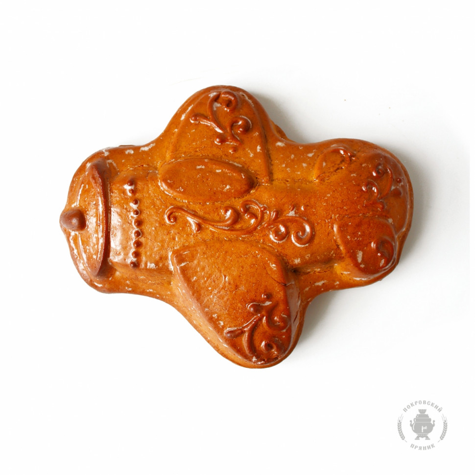 Пряник печатный Самолетик, 300г(начинка сгущёнка+орех)