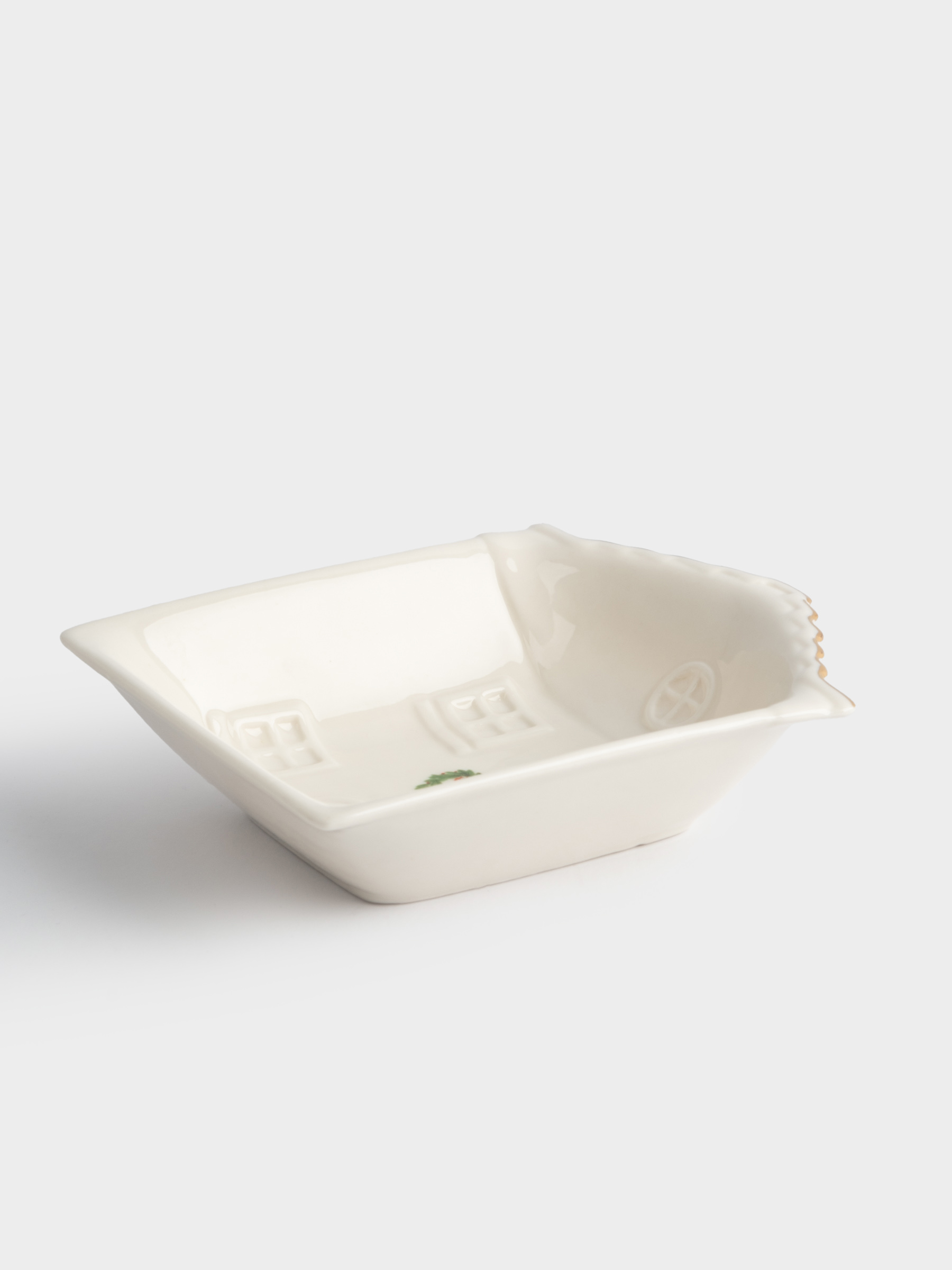 Пиала, 15x12x4 см, фарфор P, белая, Дом с венком, Townlet