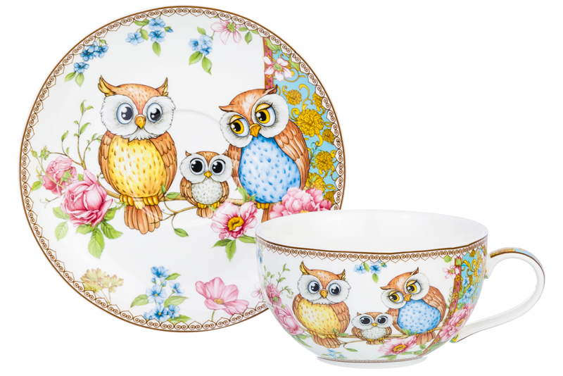 Чашка для капучино + блюдце 350 мл 14*11*6 см