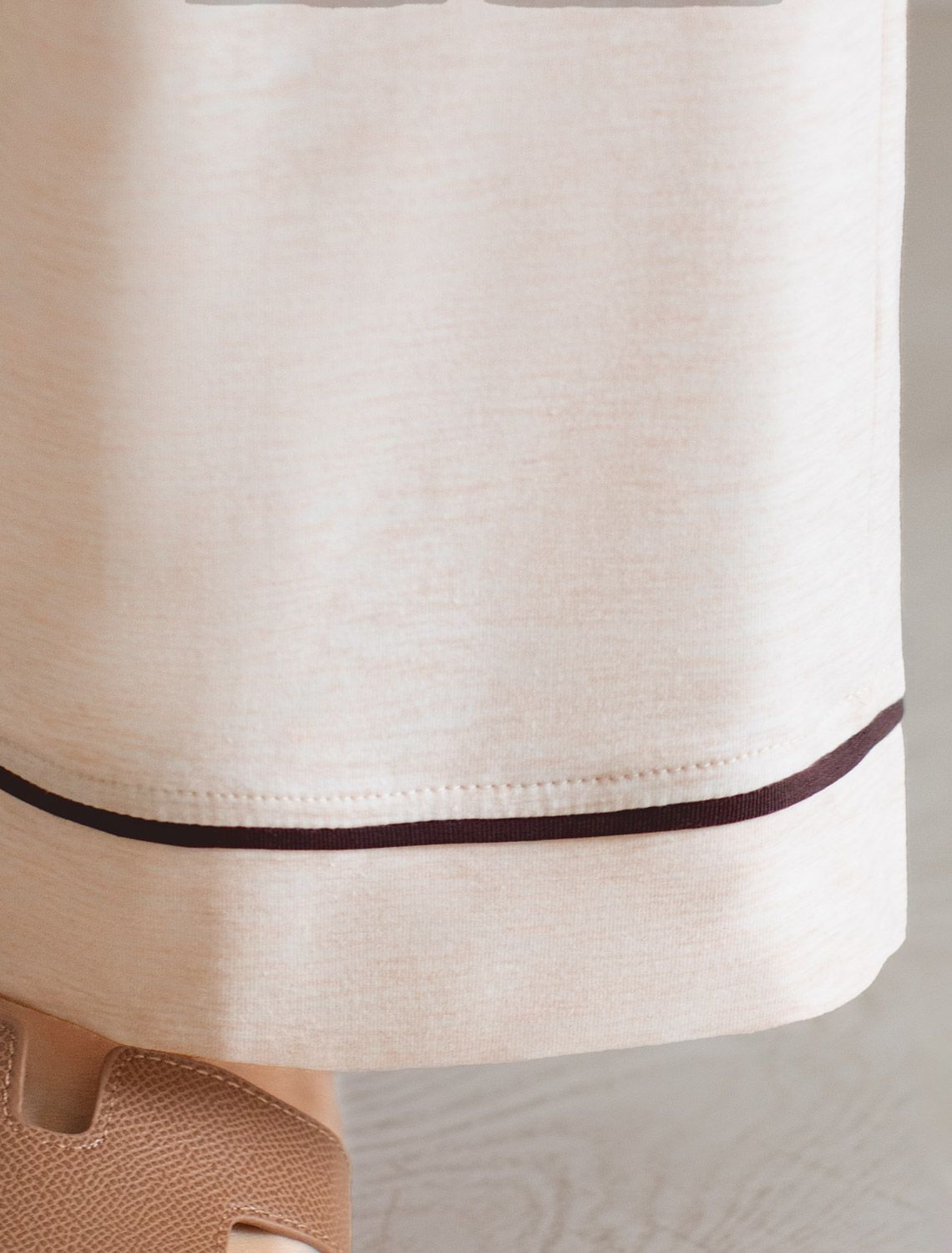 Прямые брюки из эластичного хлопка с контрастным кантом