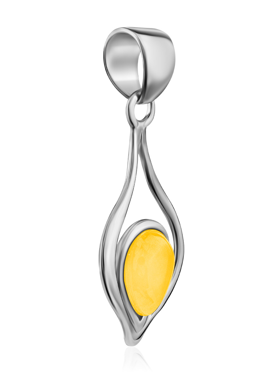 Подвеска с медовым янтарем «Фиори»