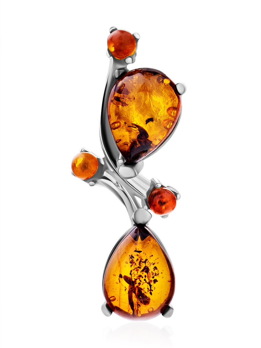 Кулон из натурального коньячного янтаря «Эврика»