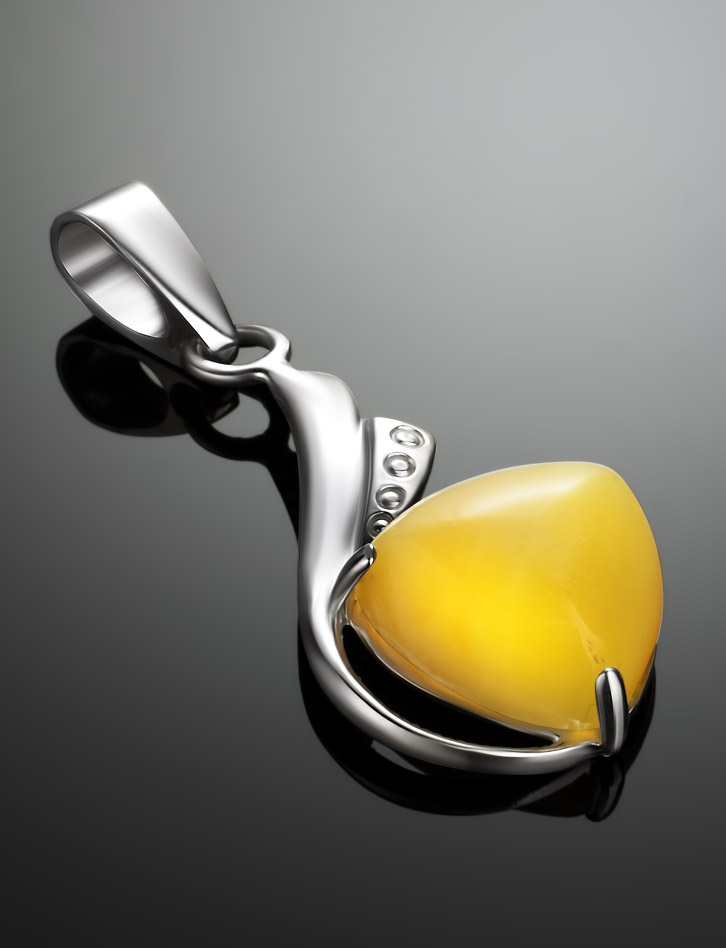 Подвеска с вставкой из натурального янтаря «Акапулько»