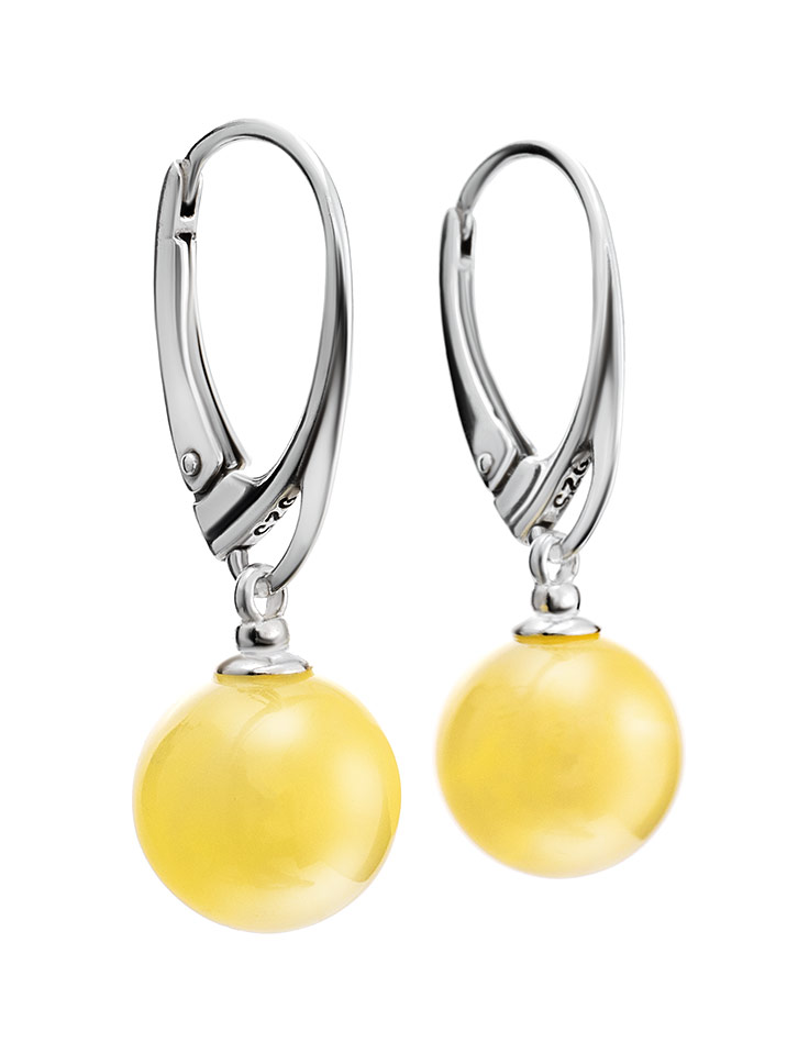 Серьги из натурального медового янтаря «Юпитер»