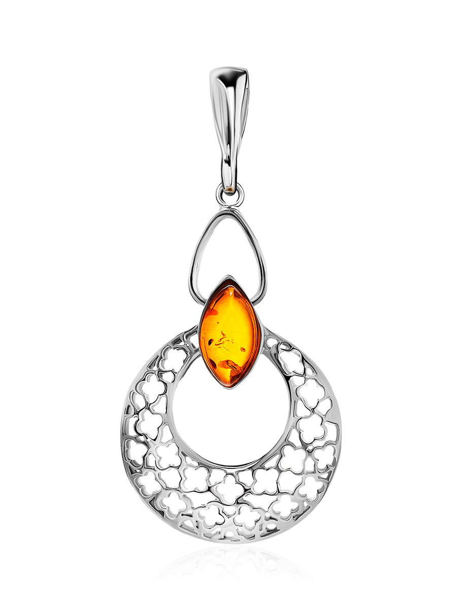 Ажурный кулон «Согдиана» из коньячного янтаря