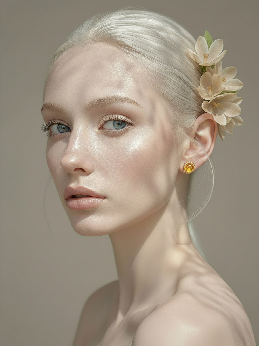 Красивые яркие серьги «Шахерезада» с лимонным янтарём