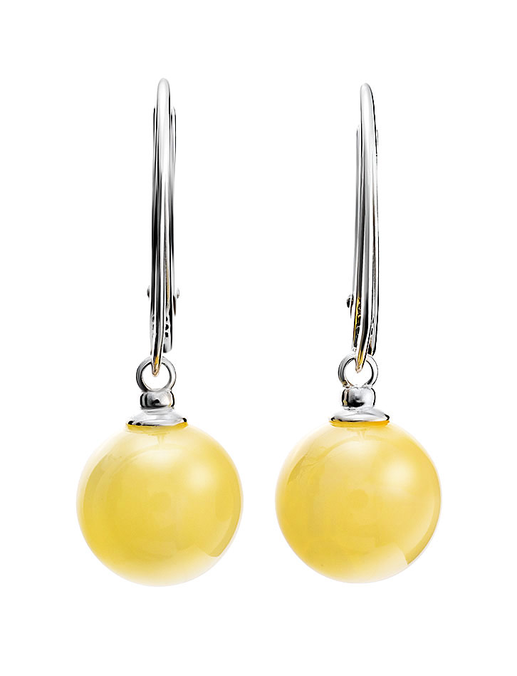 Серьги из натурального медового янтаря «Юпитер»