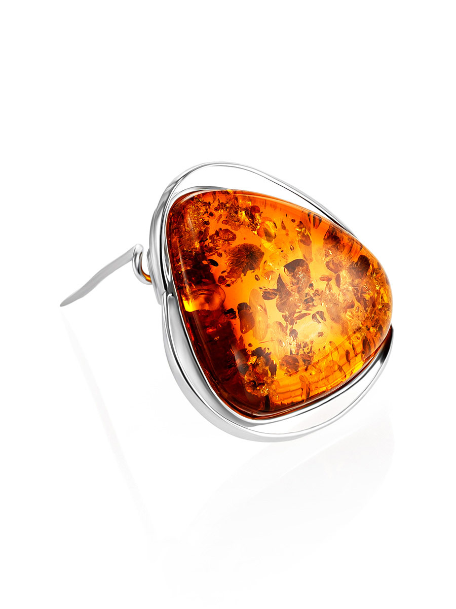 Изысканная брошь из натурального балтийского янтаря