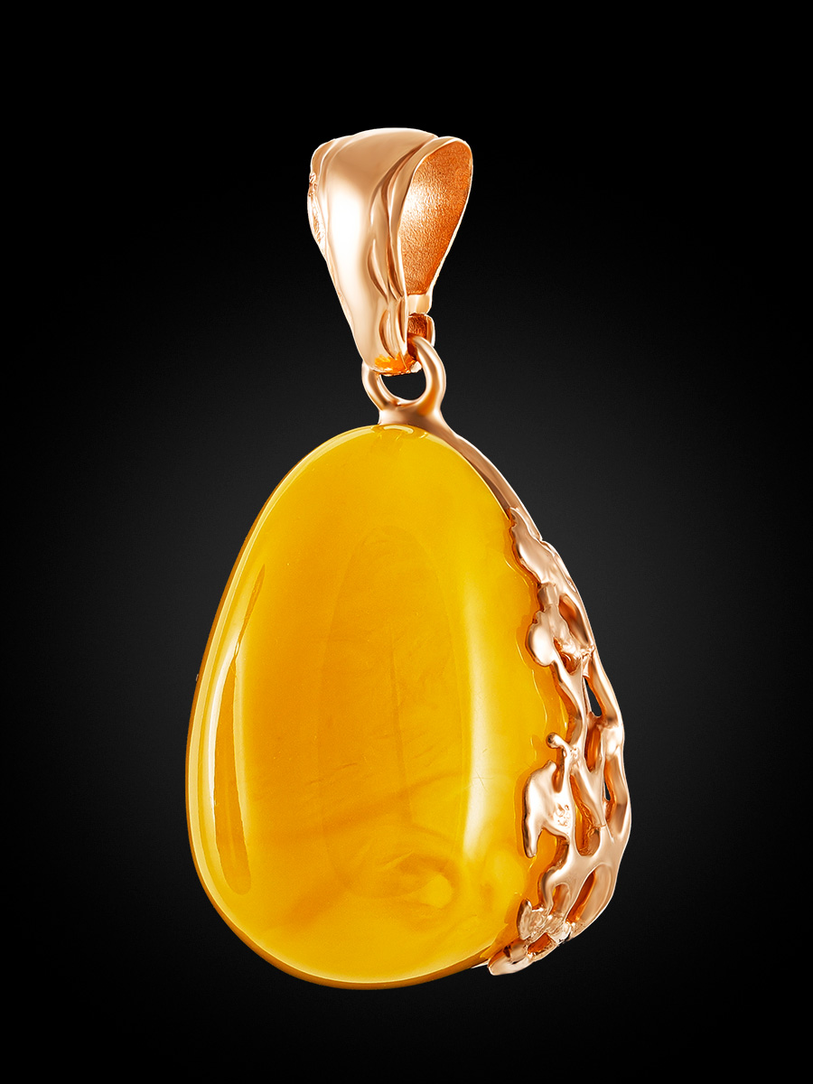 Роскошная подвеска из натурального янтаря «Версаль»