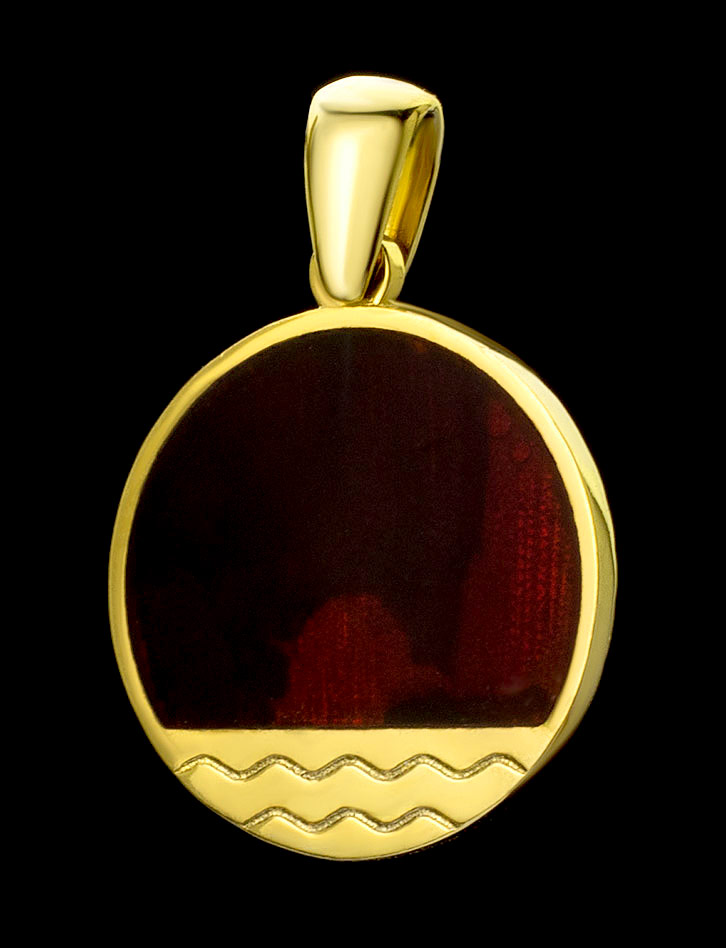 Оригинальный кулон из янтаря вишнёвого цвета «Монако». Янтарь®