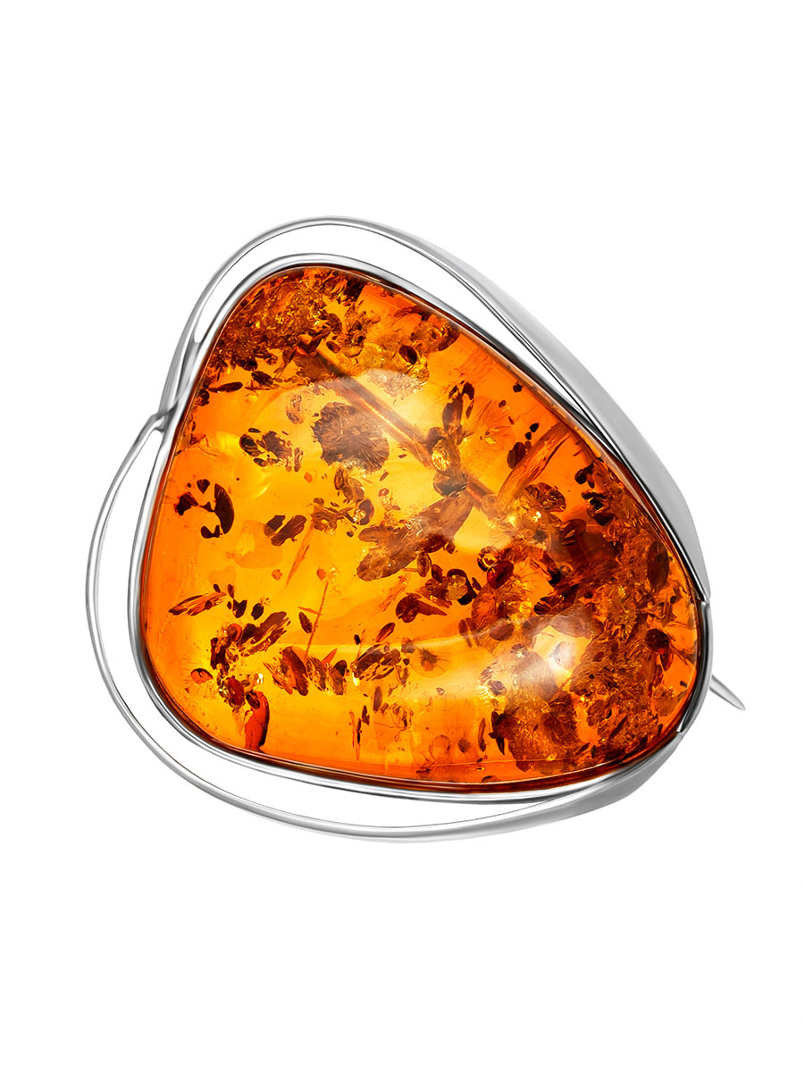 Изысканная брошь из натурального балтийского янтаря