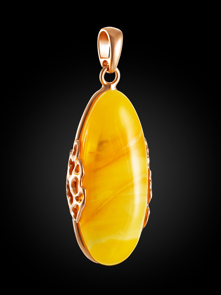 Очаровательная подвеска из натурального янтаря «Версаль»