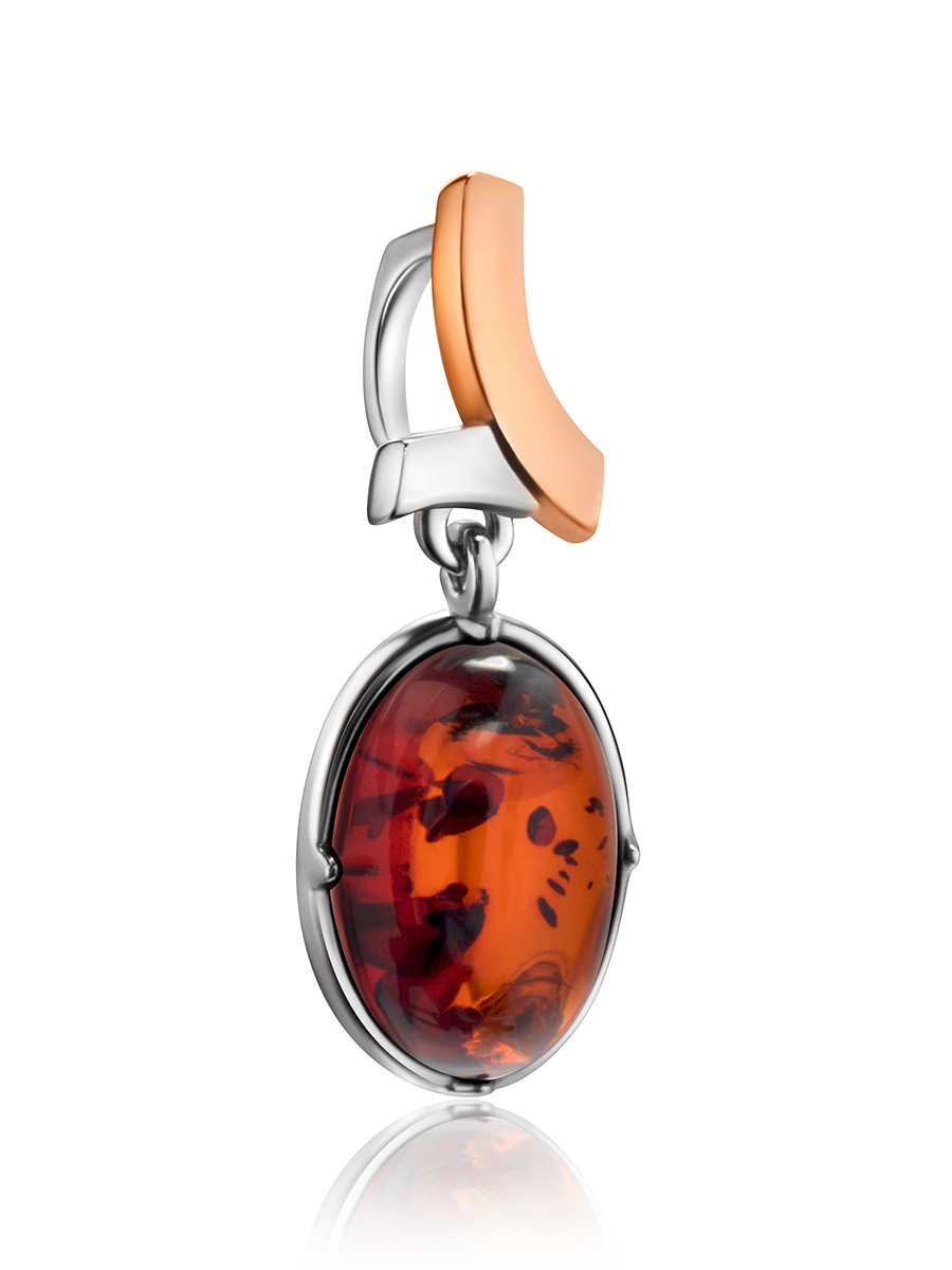 Подвеска из янтаря вишнёвого цвета «Люмьер»