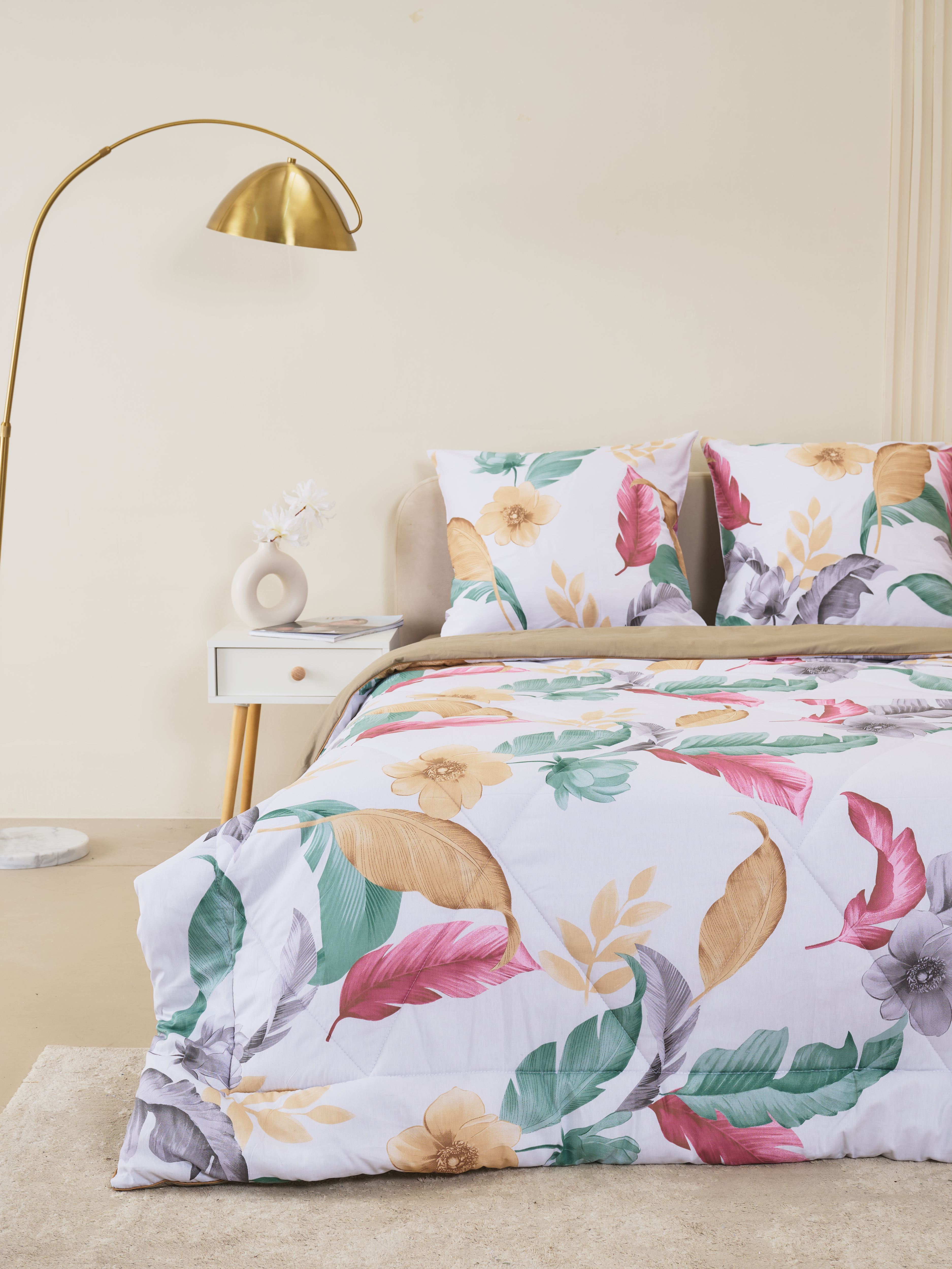 Комплект постельного белья с одеялом - Листья тропиков