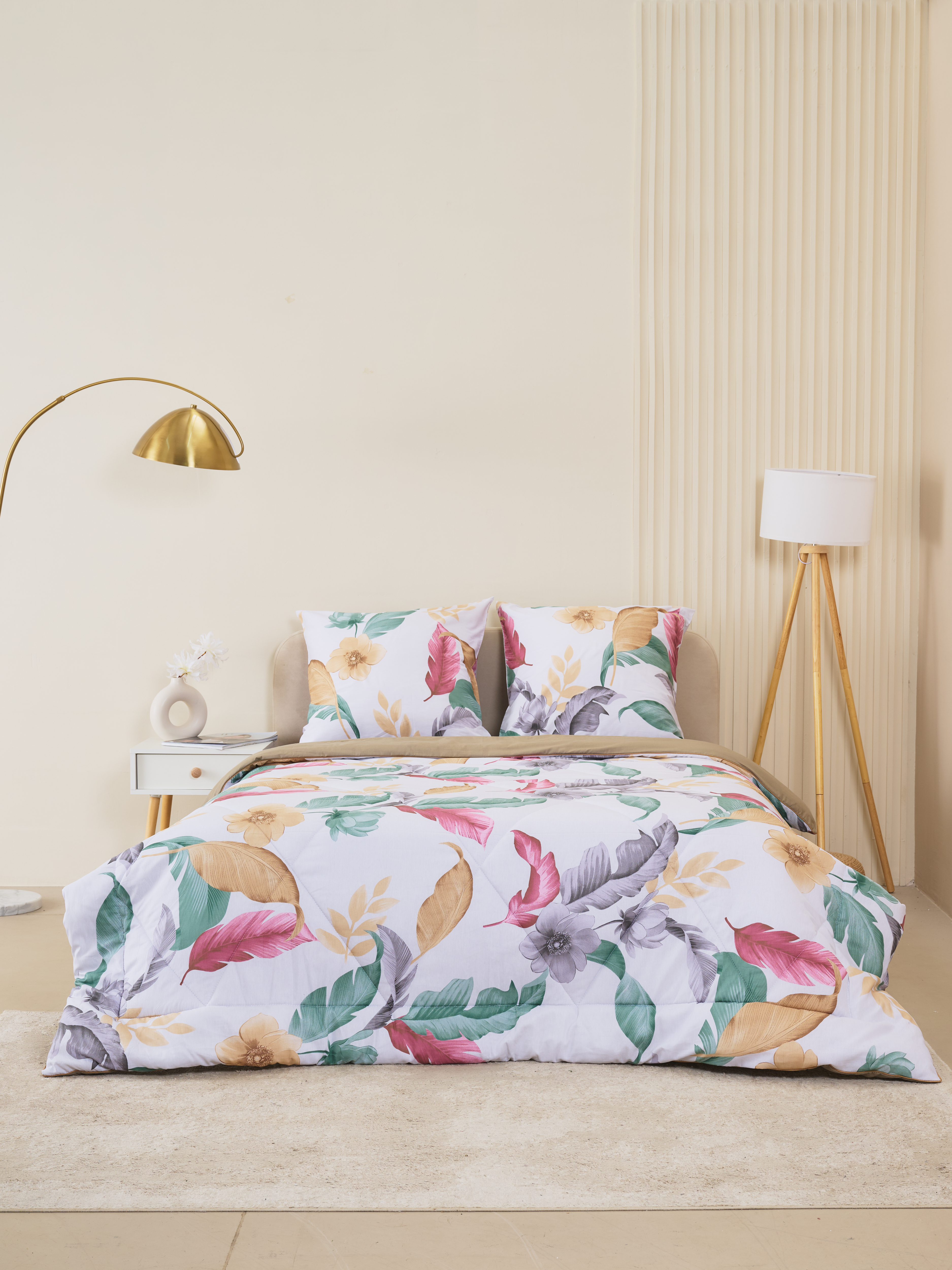 Комплект постельного белья с одеялом - Листья тропиков