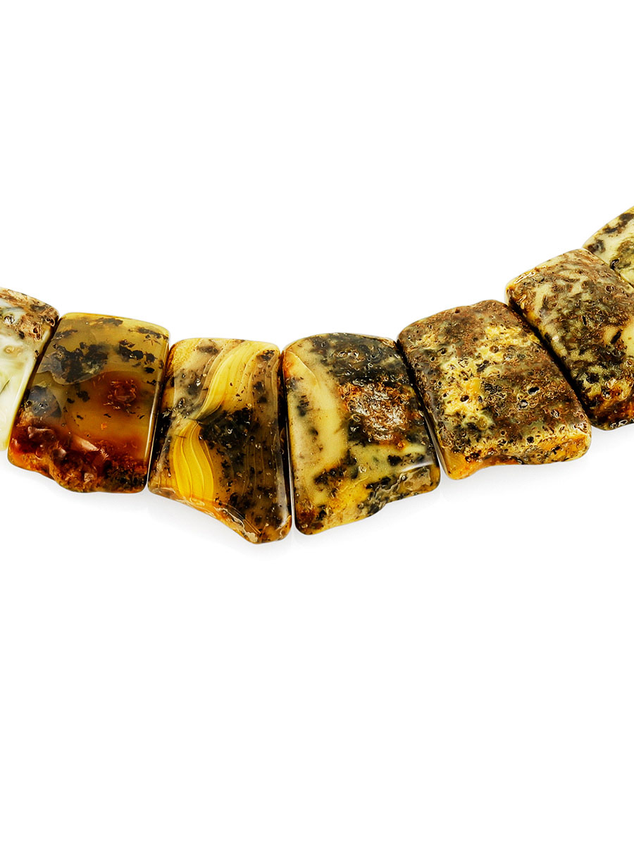 Лечебное колье из натурального балтийского янтаря чёрного цвета «Помпеи»