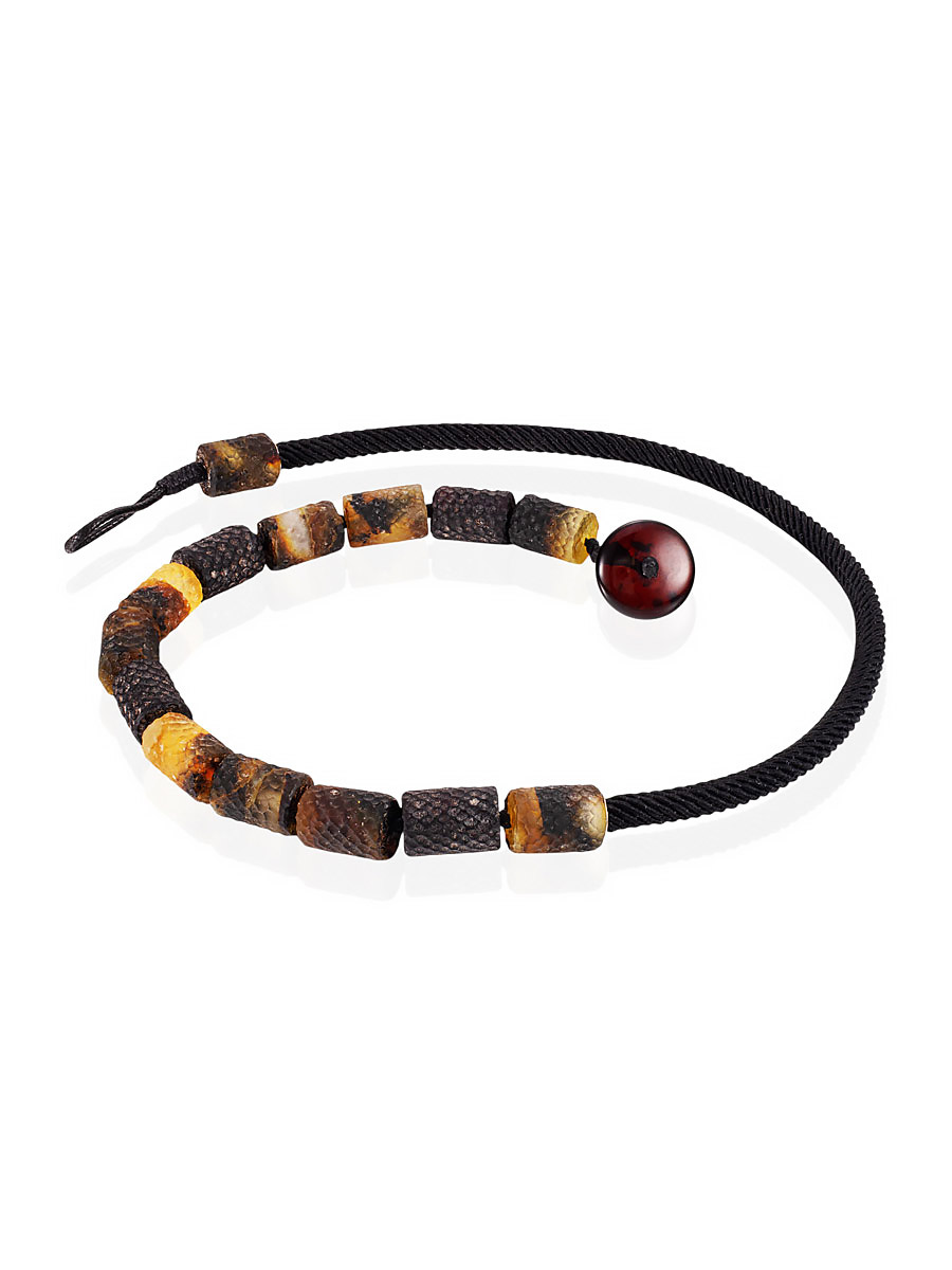 Колье «Индонезия» из фактурного янтаря