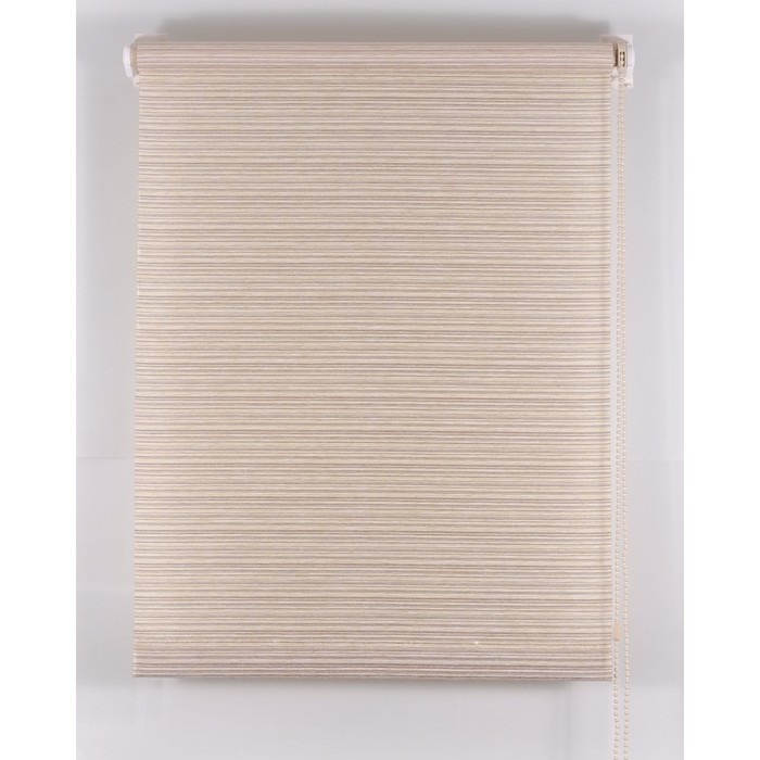 Рулонная штора «Зебрано», размер 200×160 см, цвет светло-жёлтый