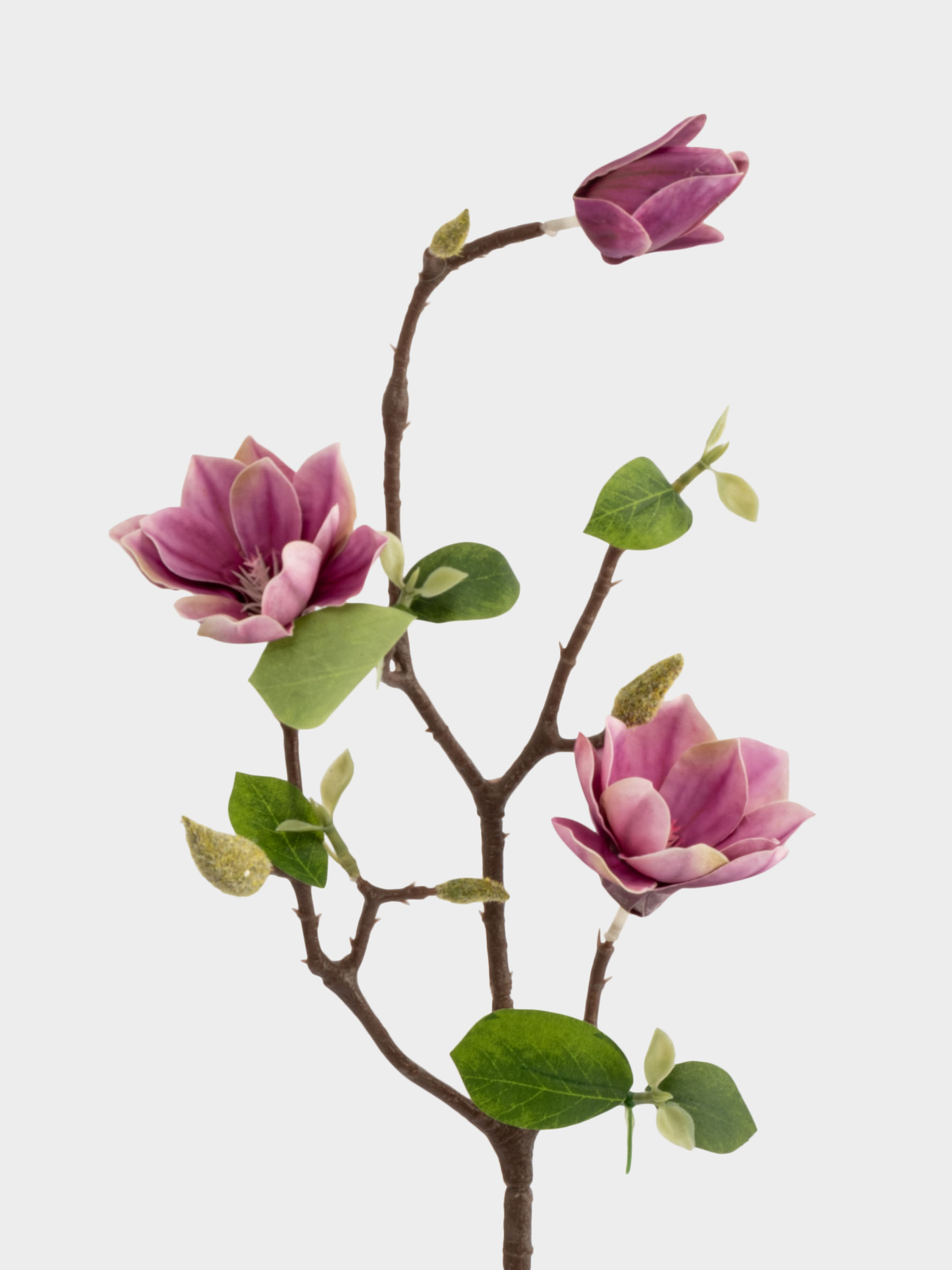 Ветка декоративная, 53 см, полиэстер/металл, Розовый цветок, Interior spring