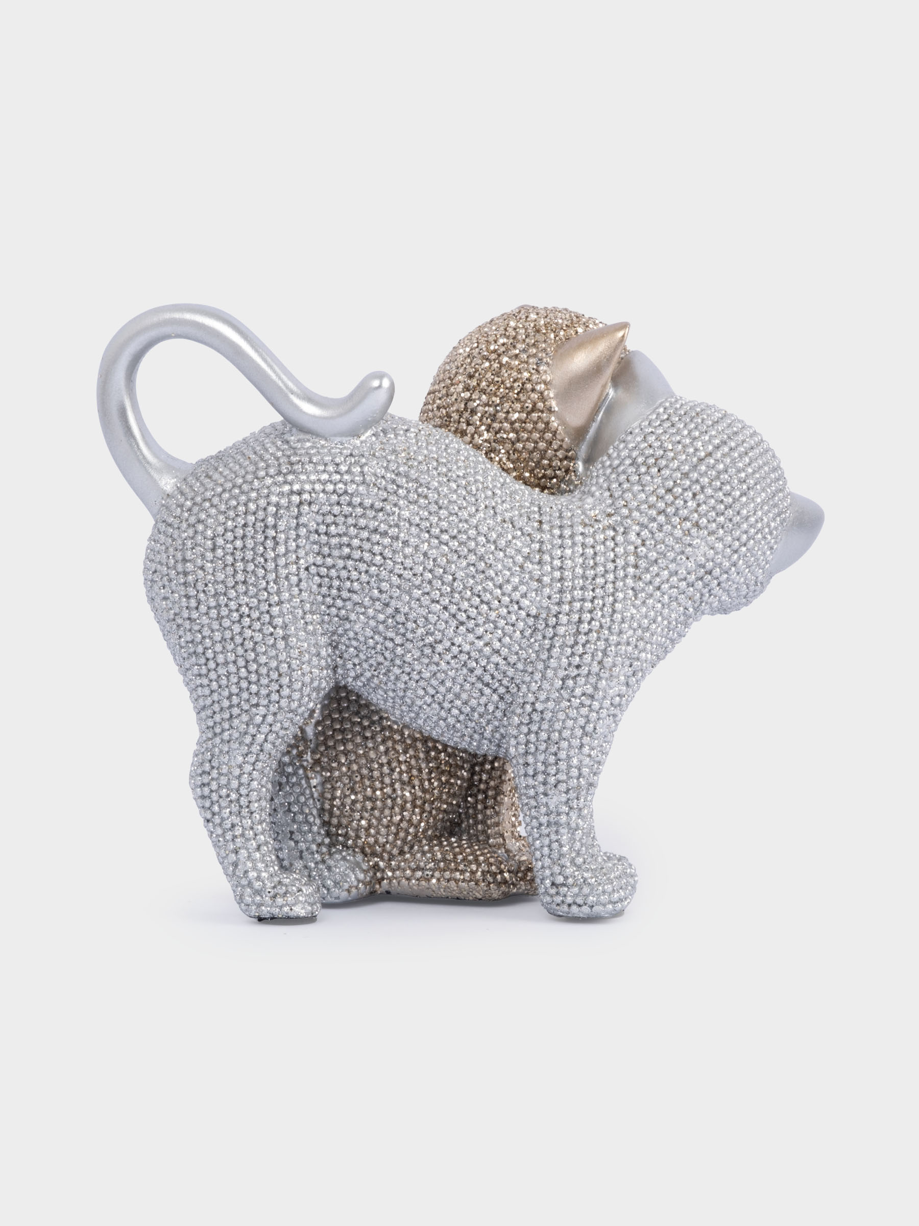 Статуэтка, 16 см, полирезин, золотистая-серебристая, Влюбленные коты, Amulet