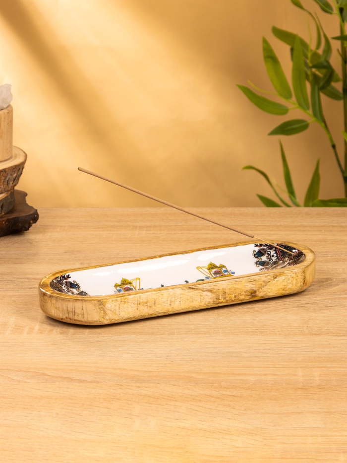 Подставка под благовония «Слоны», 28×10×3 см, манговое дерево