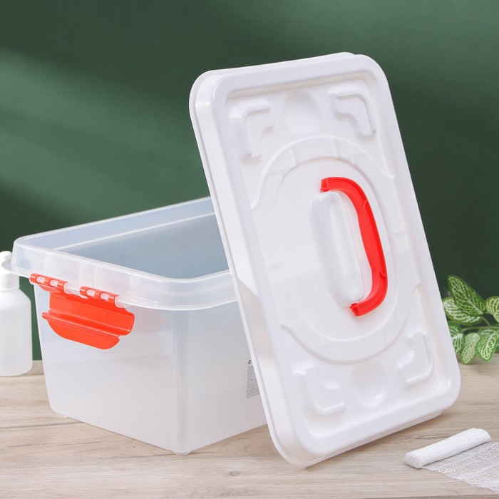 Аптечка универсальный, 8 л, прозрачная, белая