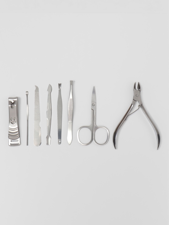 Набор маникюрный Metallic, 8 предметов, в футляре, розовый