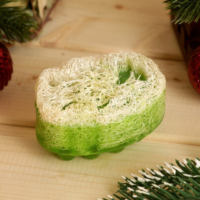 Массажное мыло с люффой «Сосновый бор» 100 г