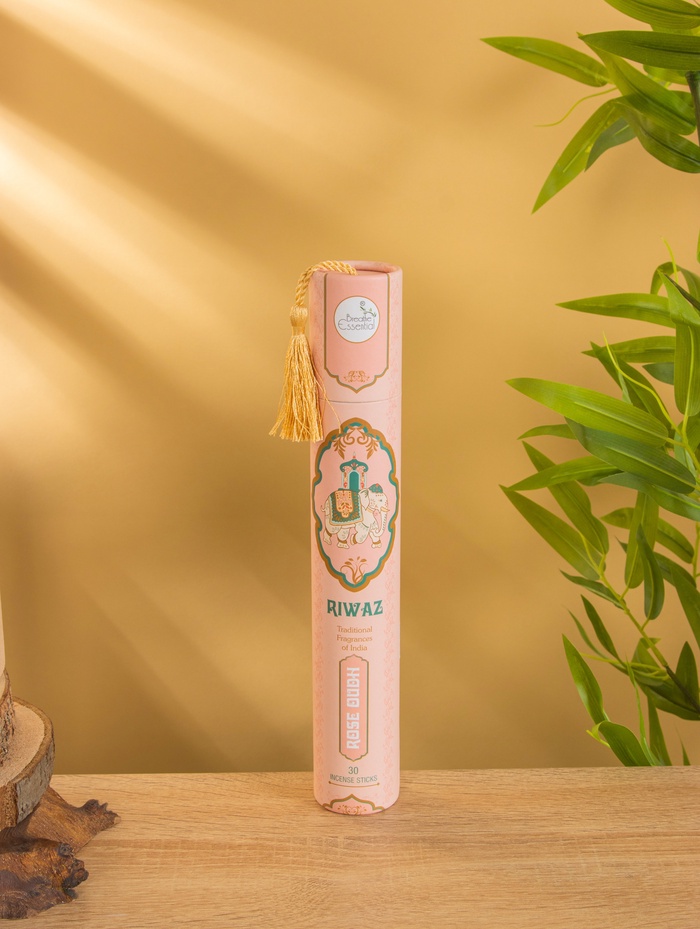 Благовония в тубусе «Роза», 30 штук с деревянной подставкой