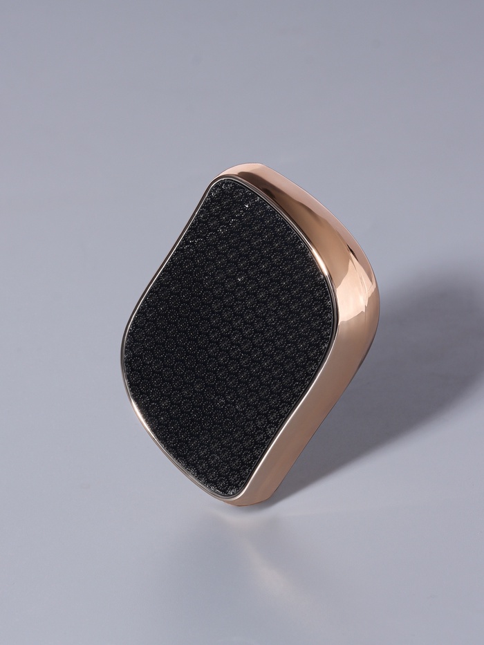 Стеклянная нано-пилка для пяток, 9×6.5×3 см, в картонной коробке, цвет золотистый