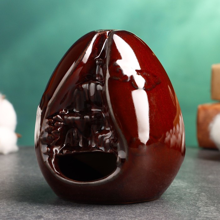 Подставка для благовоний TAKE IT EASY «Гора Тинг», набор благовоний конусы, стелющийся дым, 9×8×10 см