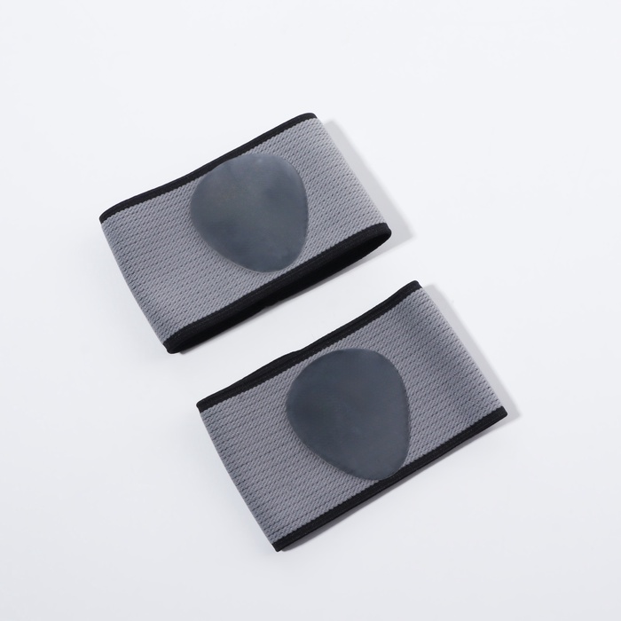 Супинаторы для обуви, амортизирующие, на манжете, текстильные, 10×9 см, пара, чёрные