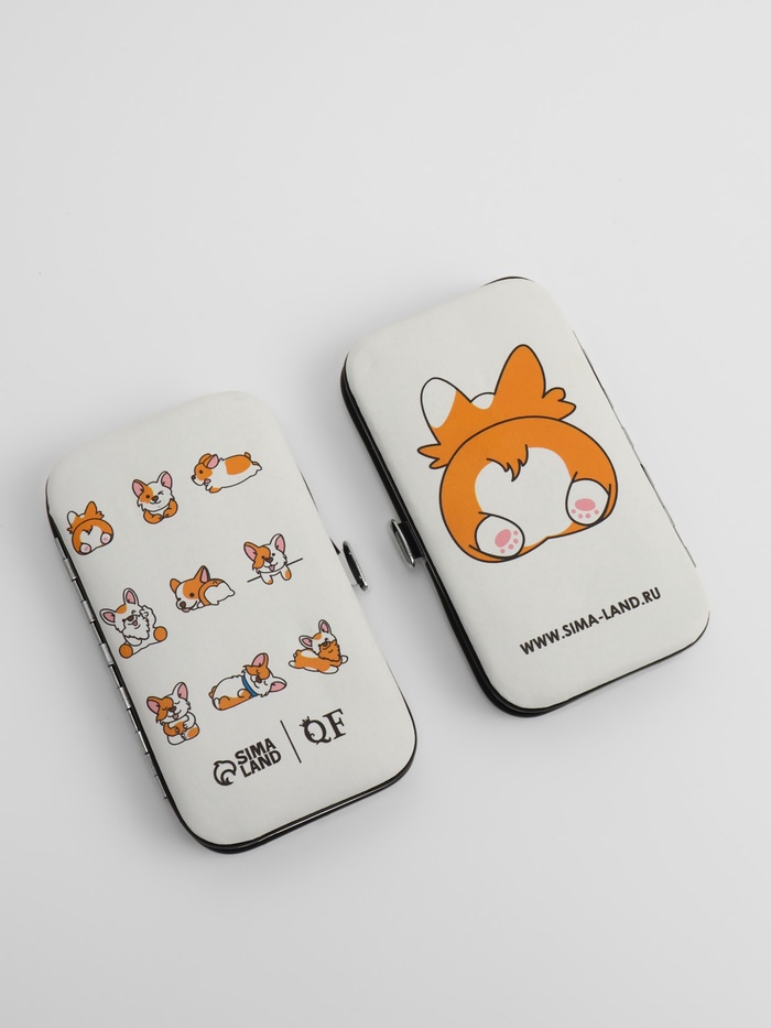 Набор маникюрный CORGI, 7 предметов, PVC-чехол, разноцветный