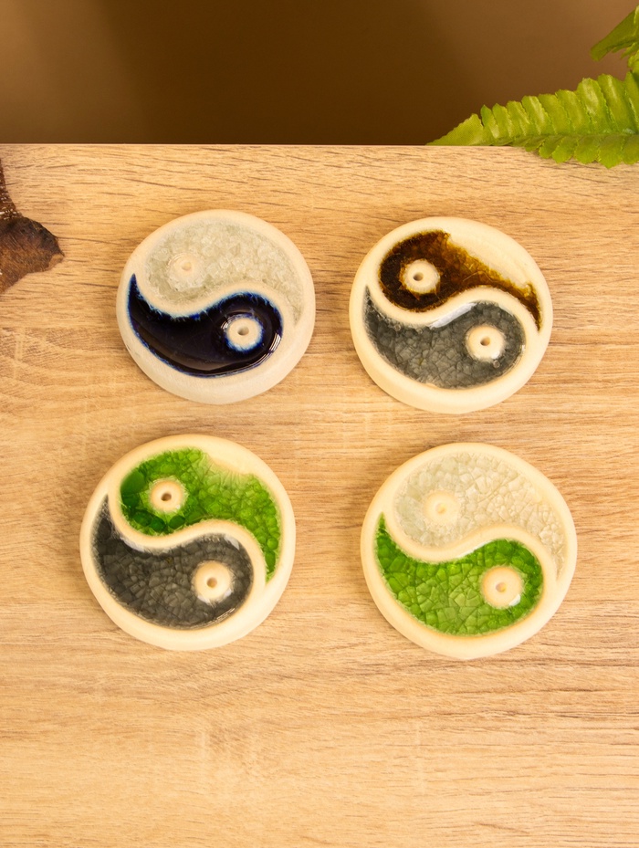 Подставка под благовония «Инь Янь», 7×7×1.5 см, керамика, МИКС