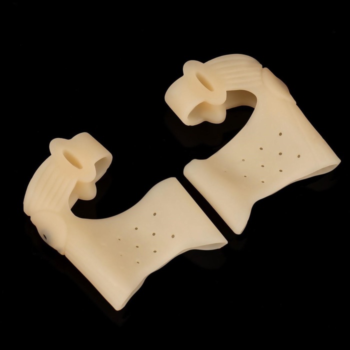 Бандаж на стопу, силиконовый, с корректором, с магнитами, 7.5×7 см, бежевый