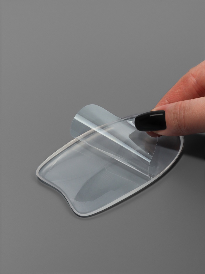 Подпяточники для обуви, на клеевой основе, силиконовые, 9.5×5.5 см, пара, прозрачные