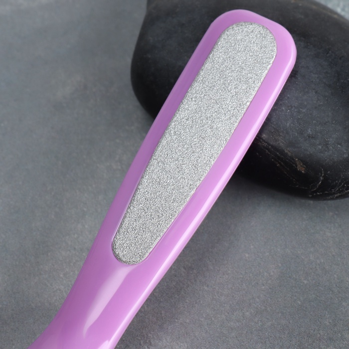 Пилка для пяток, металлическая, с пилкой на ручке, 17 см, МИКС