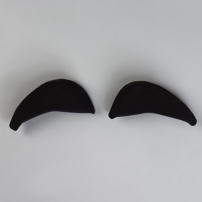 Вставки для уменьшения размера обуви, мягкие, пара, чёрные