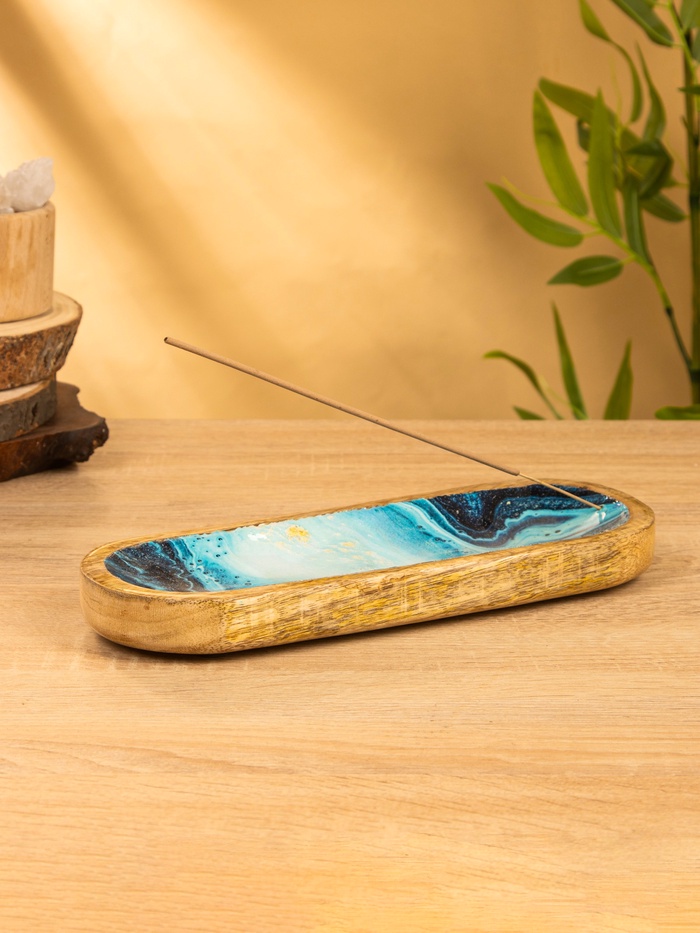 Подставка под благовония «Лазурь», 28×10×3 см, манговое дерево